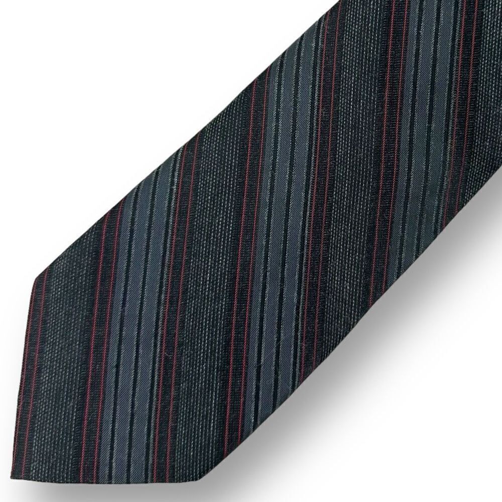 Calvin Klein‎ Men's Necktie Dark Multicolored Jewel Tone Stripes Workwear New